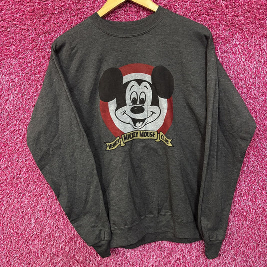 Disney Parks Mickey Mouse Club Member Gray Sweatshirt Small