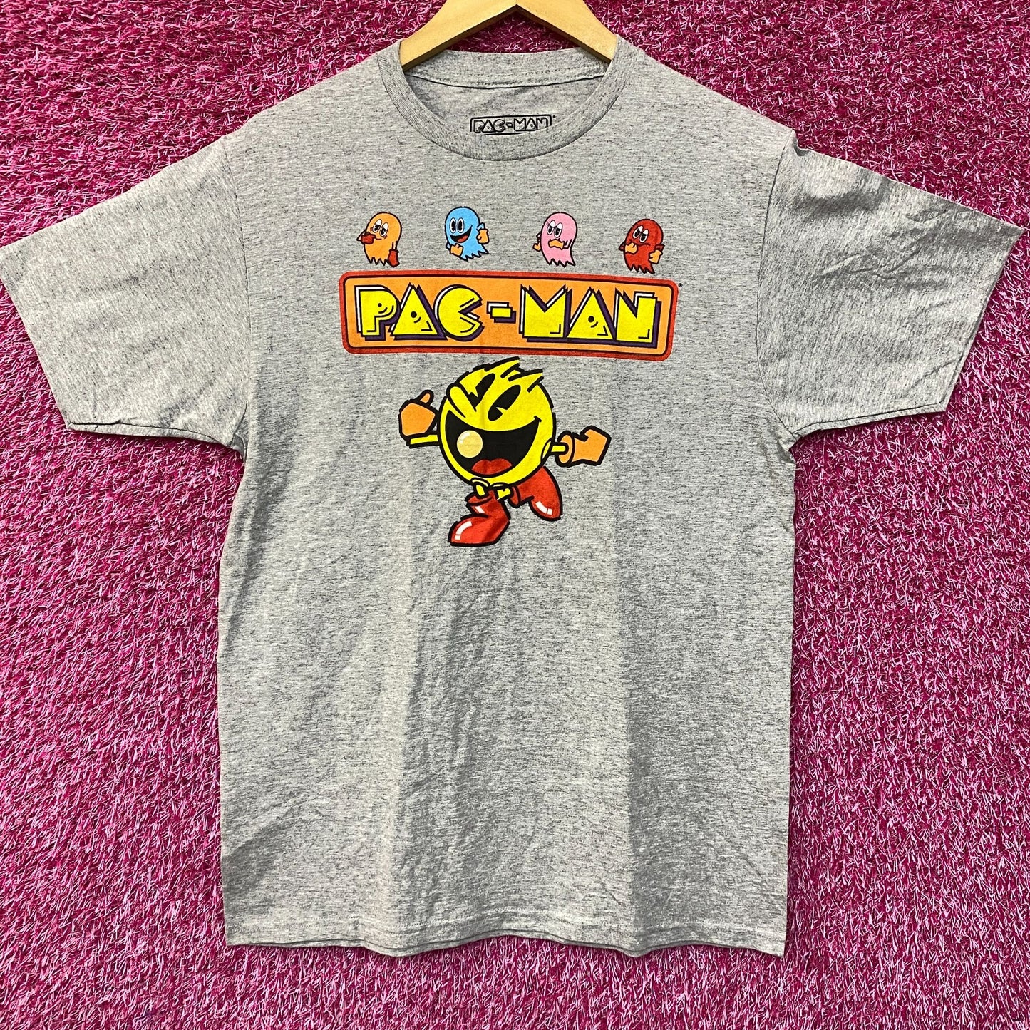 Pac-Man And The Four Ghost Retro Game T-Shirt Small