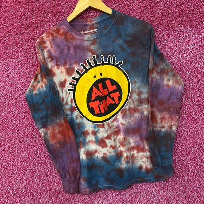 Nickelodeon Tie dye All That Tv Show Promo Tie Dye Long Sleeve Tshirt size Small