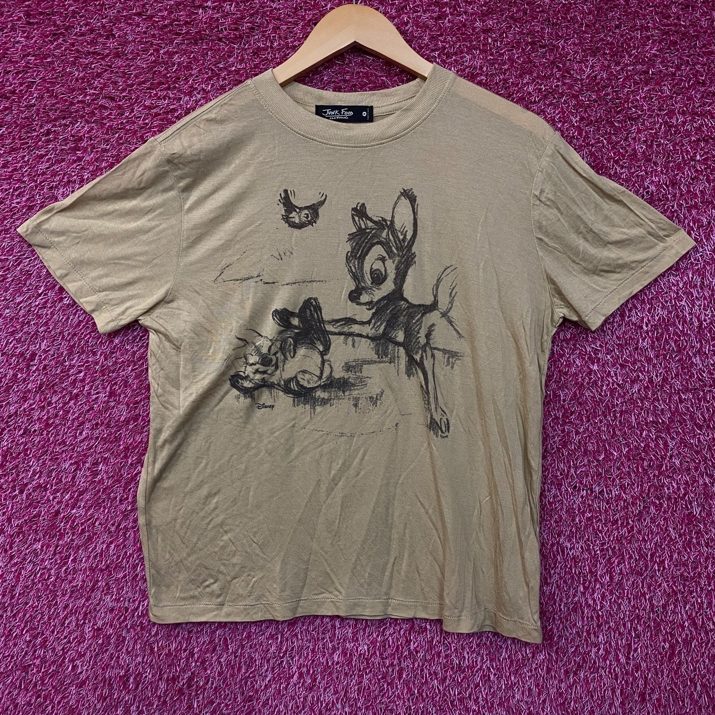 Disney Bambi Sketch Vintage Style Graphic Tissue Tee Small