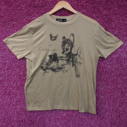 Disney Bambi Sketch Vintage Style Graphic Tissue Tee Small