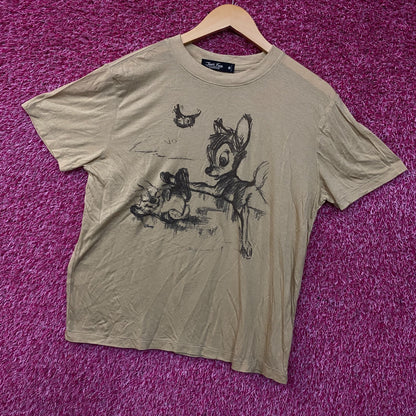 Disney Bambi Sketch Vintage Style Graphic Tissue Tee Small