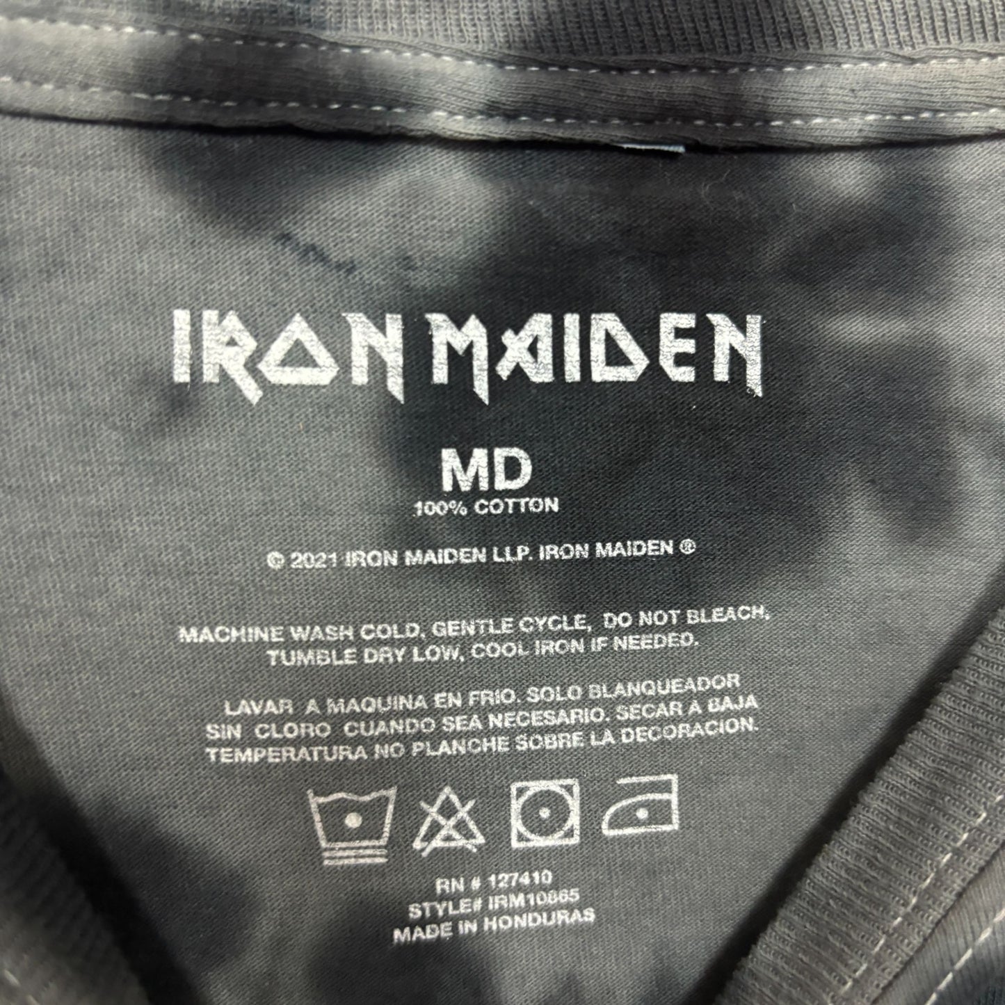 Iron Maiden A Real Dead One Album Art Heavy Metal Tie Dye M