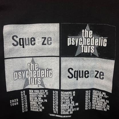 Squeeze & Psychedelic Furs Co-Headline US Tour Rock Tee Small