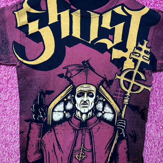 Ghost Papa Emeritus II Goth Metal All Front Tee XS
