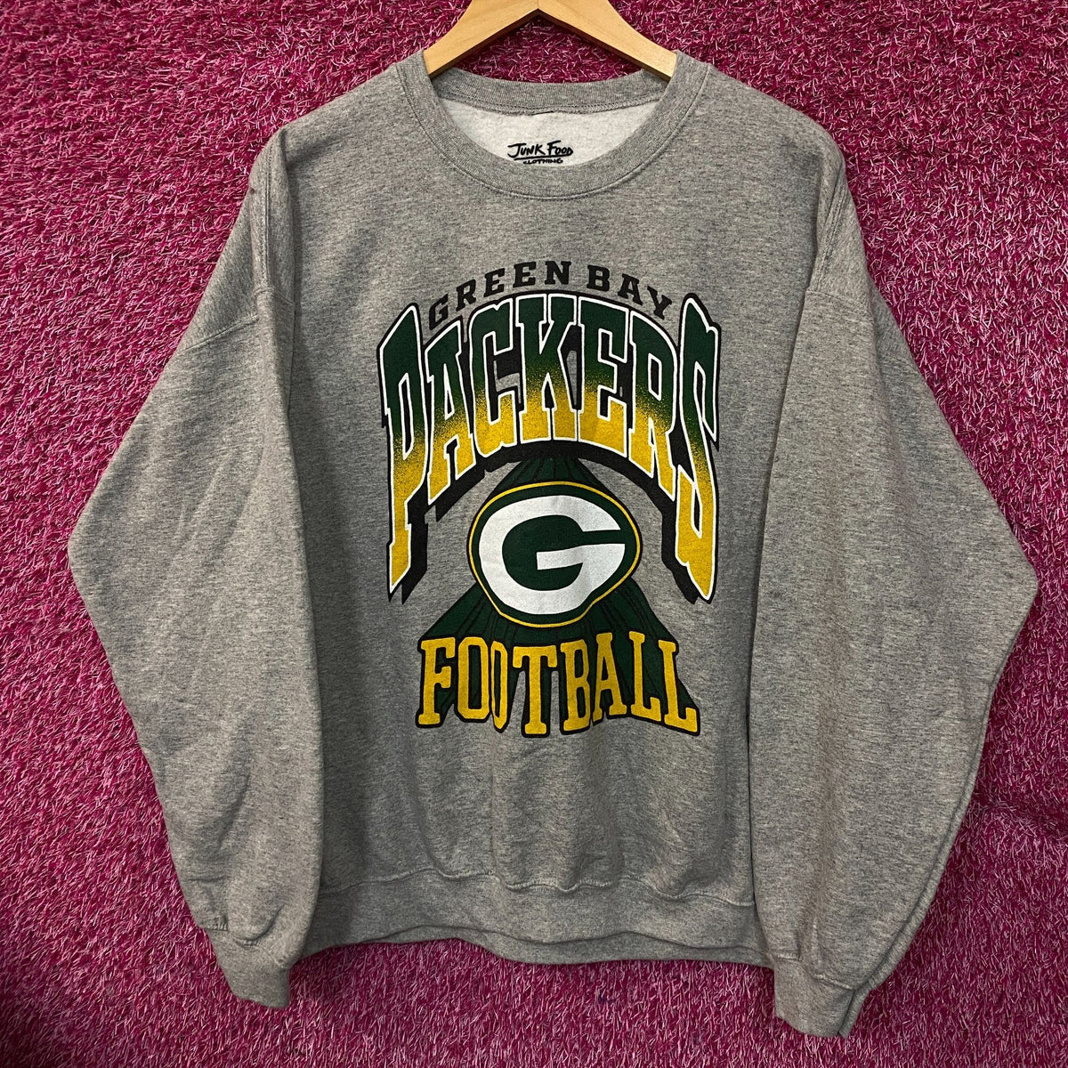 Junk Food Clothing Green Bay Packers Block Crewneck size Medium
