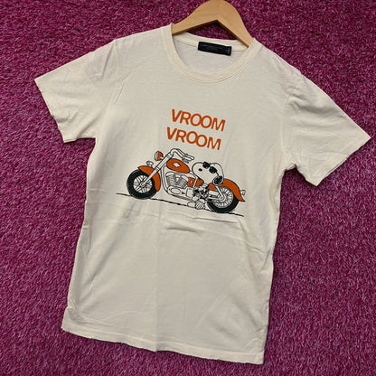 Junk Food Clothing Peanuts Snoopy "Vroom Vroom" Vintage Style Tee XS