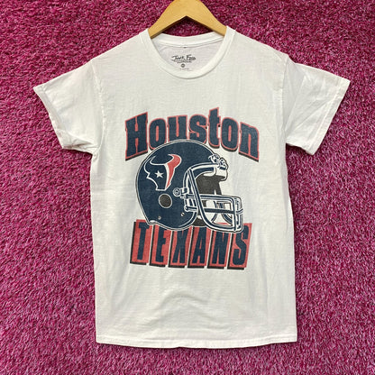 Junk Food Clothing NFL Houston Texans Throwback Helmet Logo T-Shirt XS