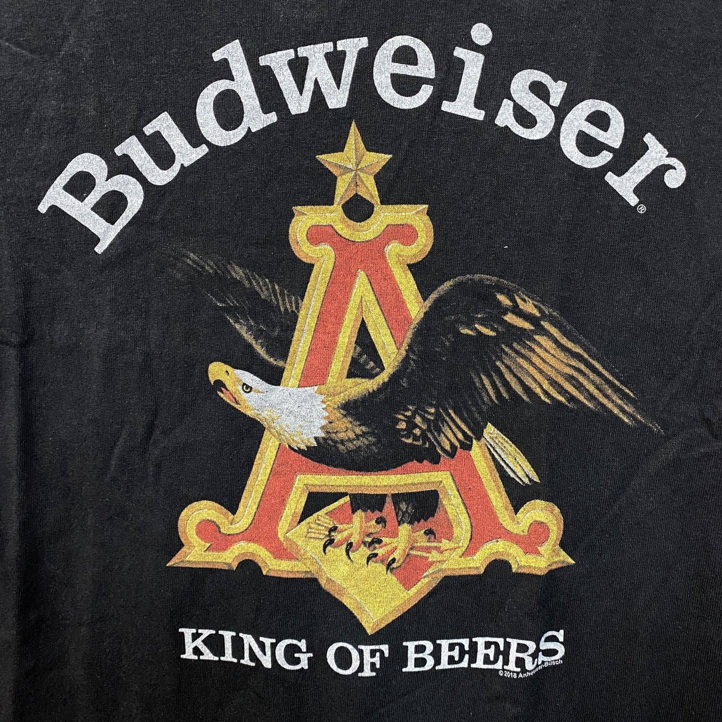 Budweiser King Of Beer American Bald Eagle Logo T-Shirt Extra Small