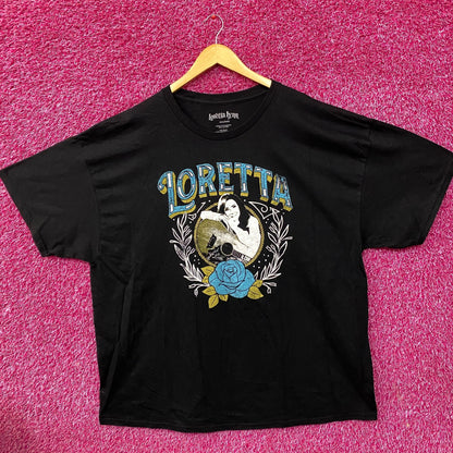 Loretta Lynn Photo Rose Graphic T-Shirt 2XL