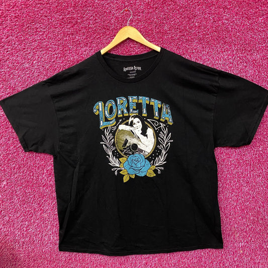 Loretta Lynn Photo Rose Graphic T-Shirt 2XL