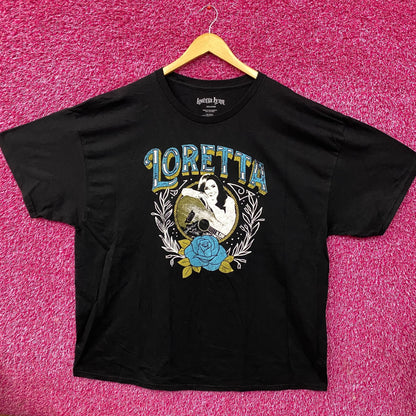 Loretta Lynn Photo Rose Graphic T-Shirt 2XL