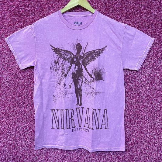 Nirvana Pink Monochrome In Utero Rock T-shirt Size Medium