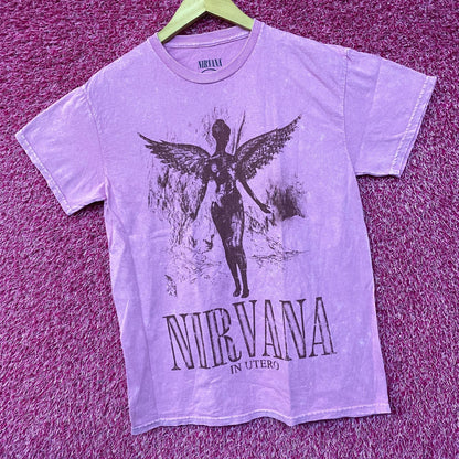 Nirvana Pink Monochrome In Utero Rock T-shirt Size Medium