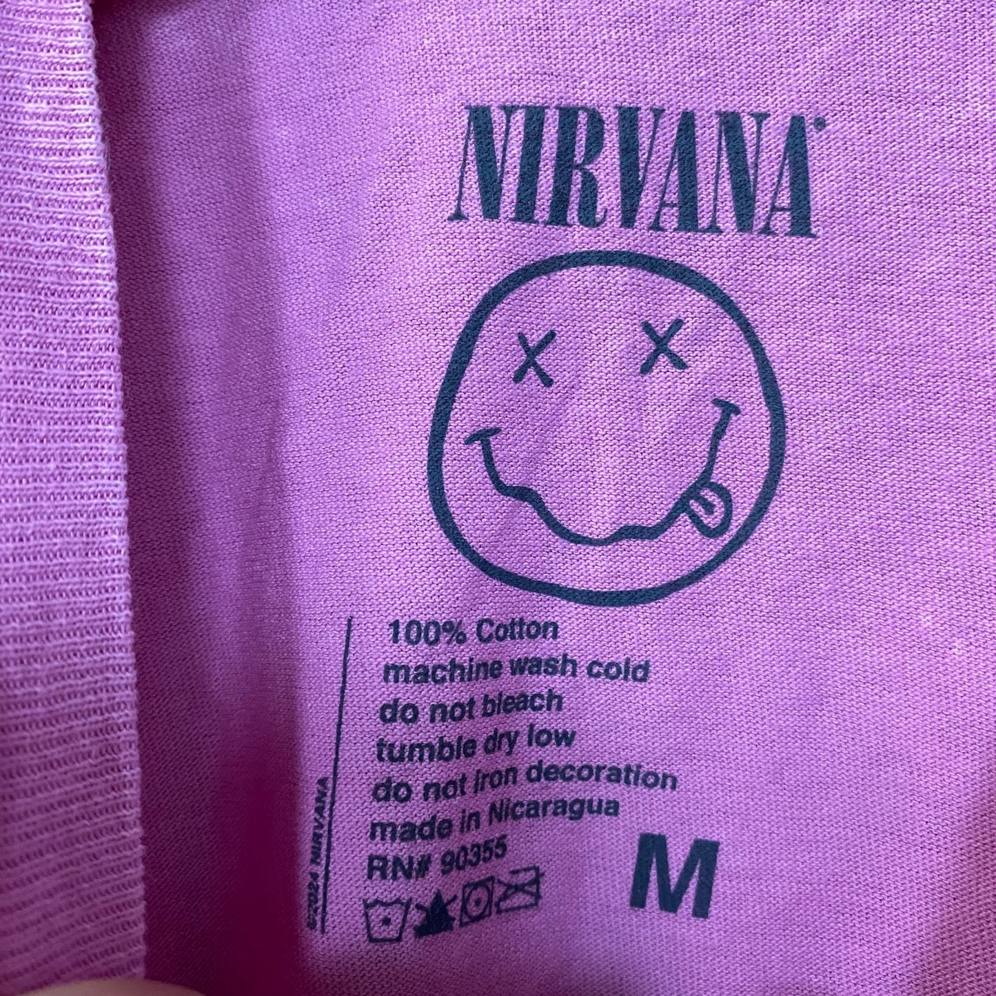 Nirvana Pink Monochrome In Utero Rock T-shirt Size Medium