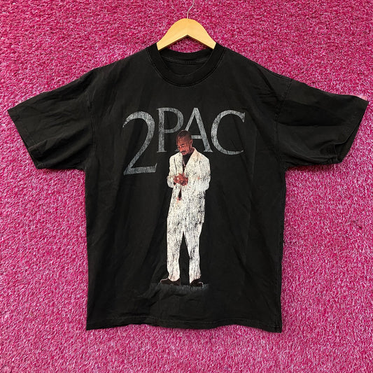 2PAC White Suit Layered Graphic T-Shirt Large