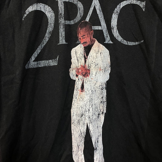 2PAC White Suit Layered Graphic T-Shirt Large