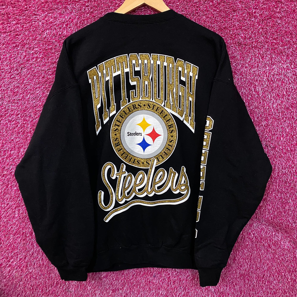 Junk Food Clothing Pittsburgh Steelers Glitter Large