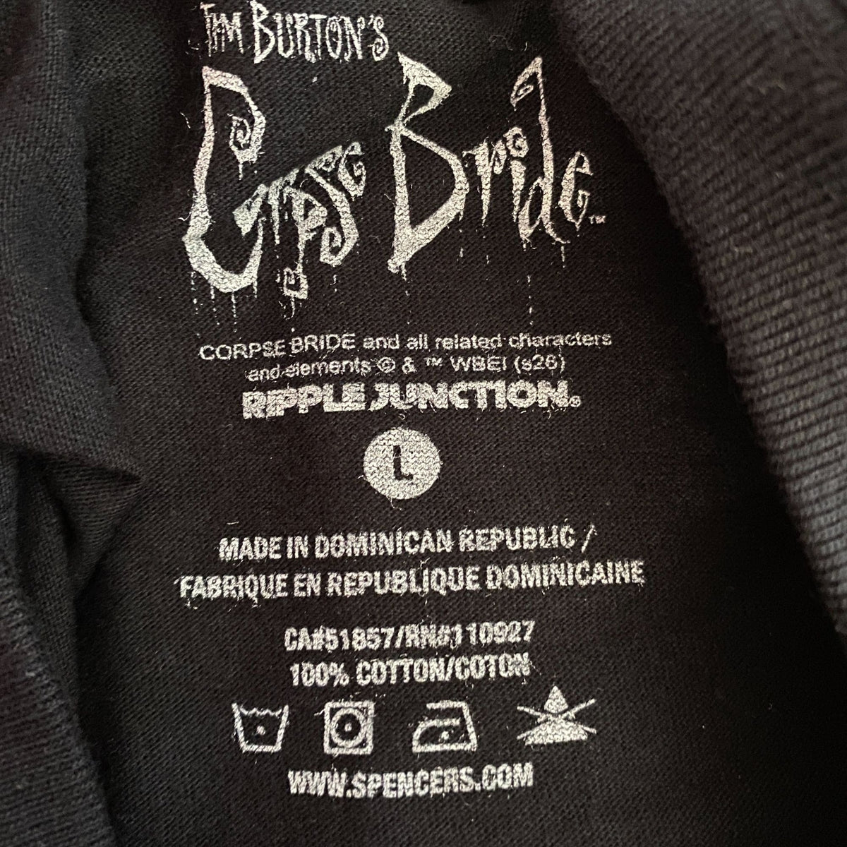 Tim Burton Corpse Bride Emily Graphic Tee Large