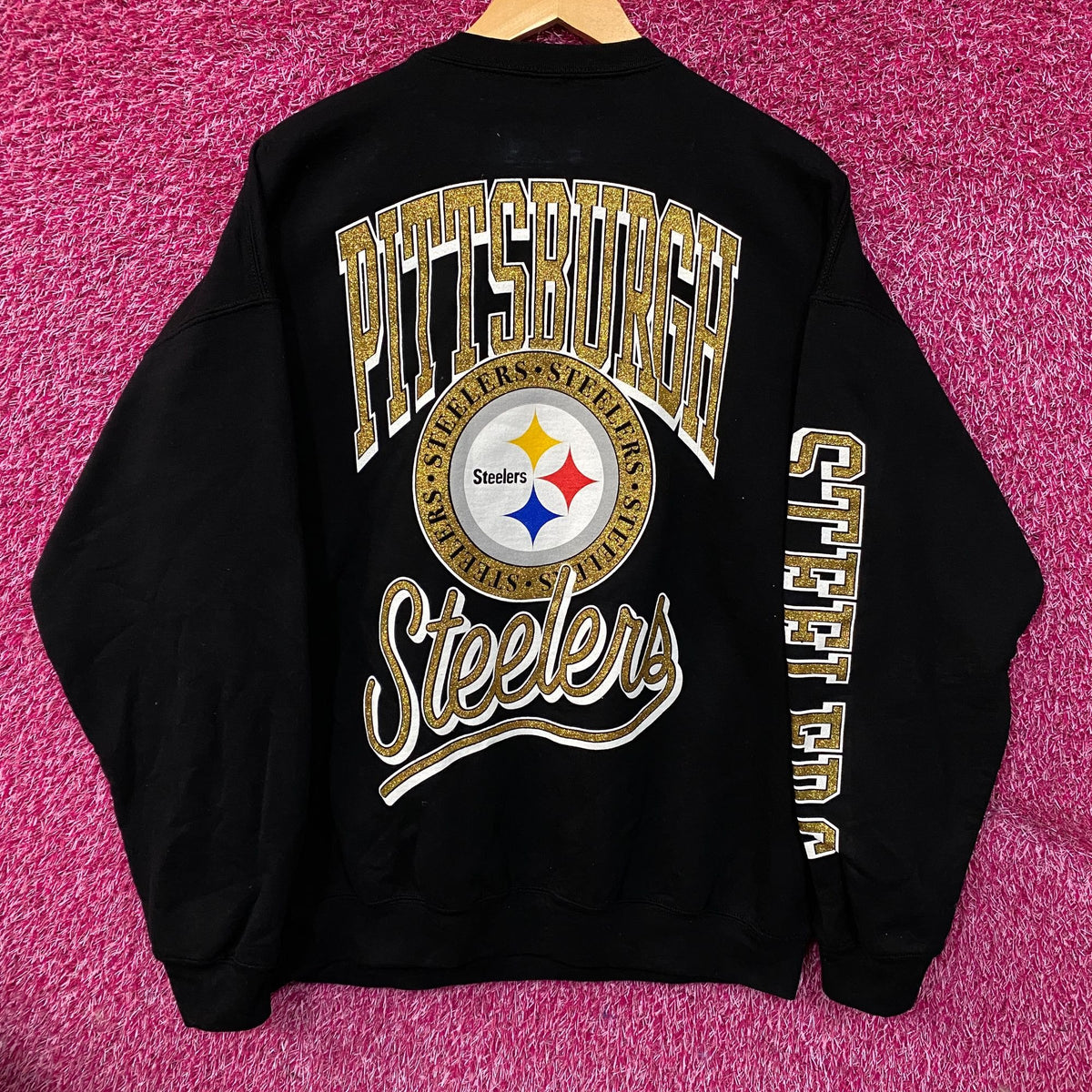 Junk Food Clothing Pittsburgh Steelers Glitter size Medium