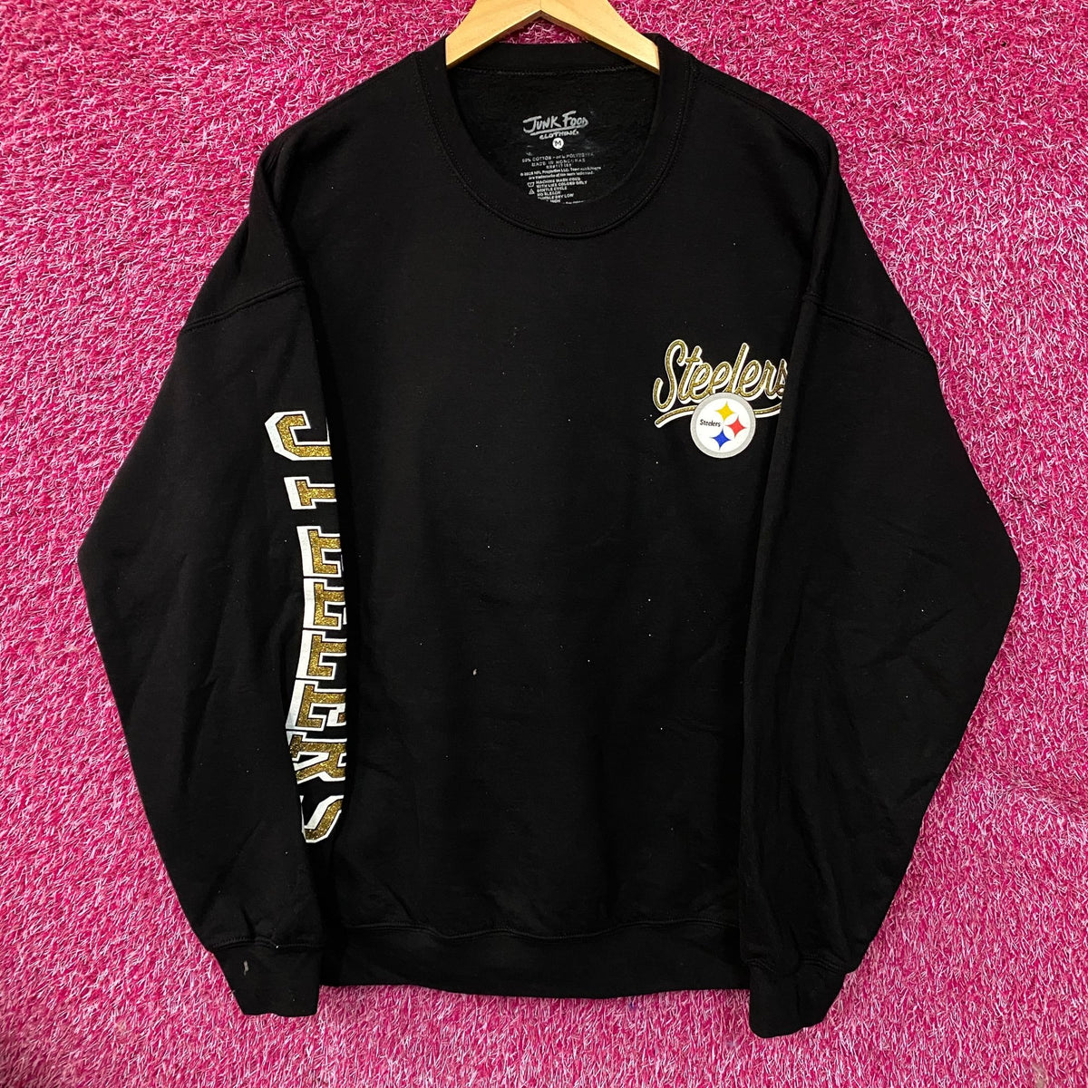 Junk Food Clothing Pittsburgh Steelers Glitter size Medium