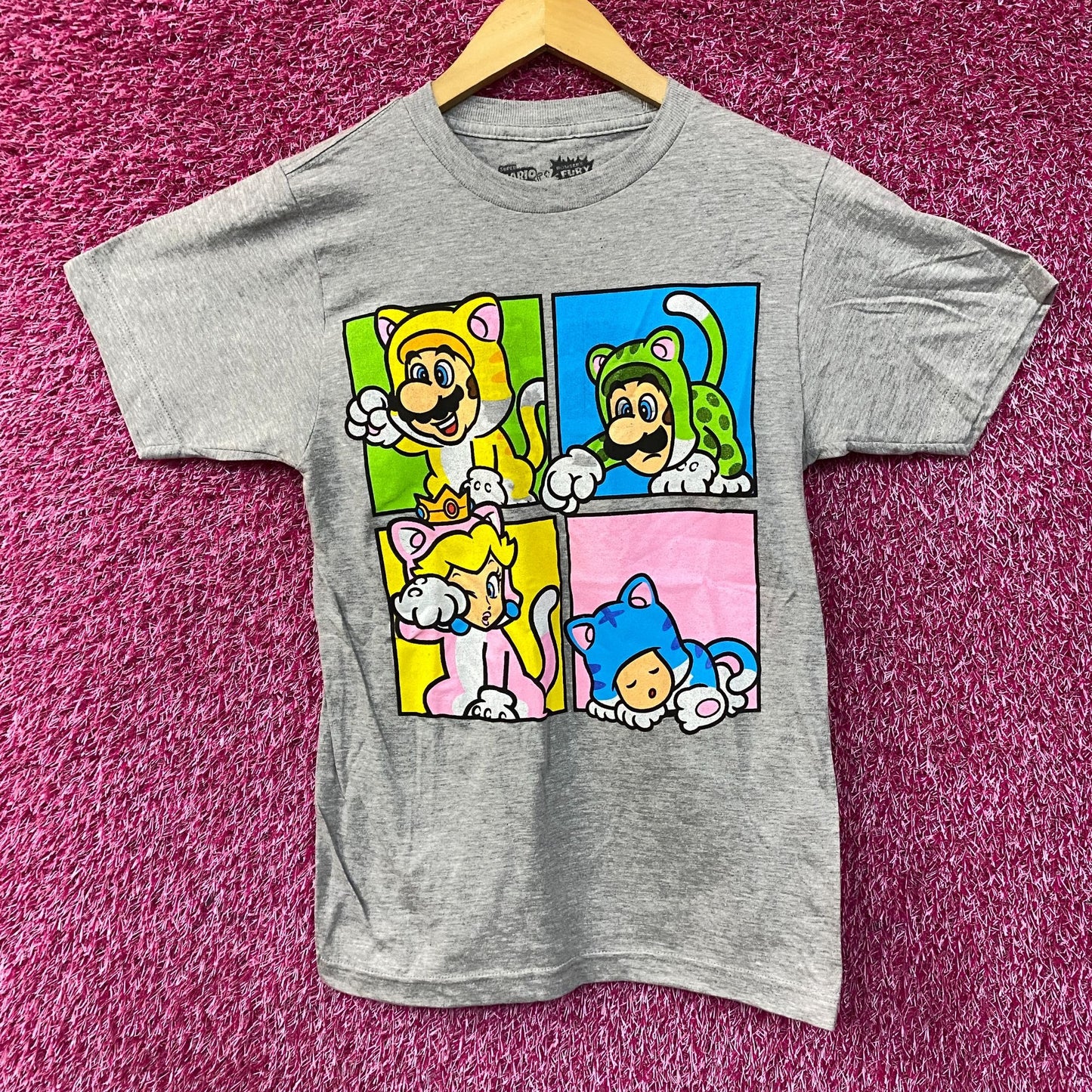 Super Mario 3D World Bowser's Fury Character Cat Costume T-Shirt size XS