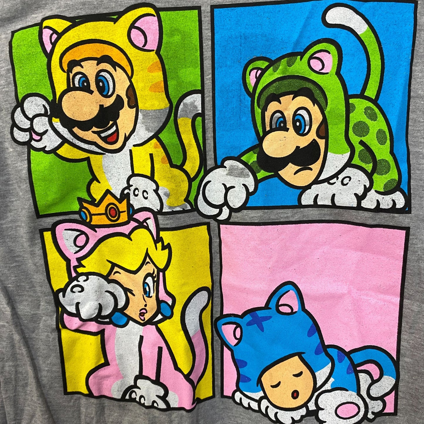 Super Mario 3D World Bowser's Fury Character Cat Costume T-Shirt size XS