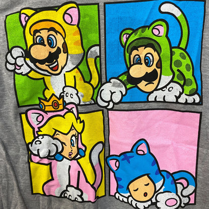 Super Mario 3D World Bowser's Fury Character Cat Costume T-Shirt size XS
