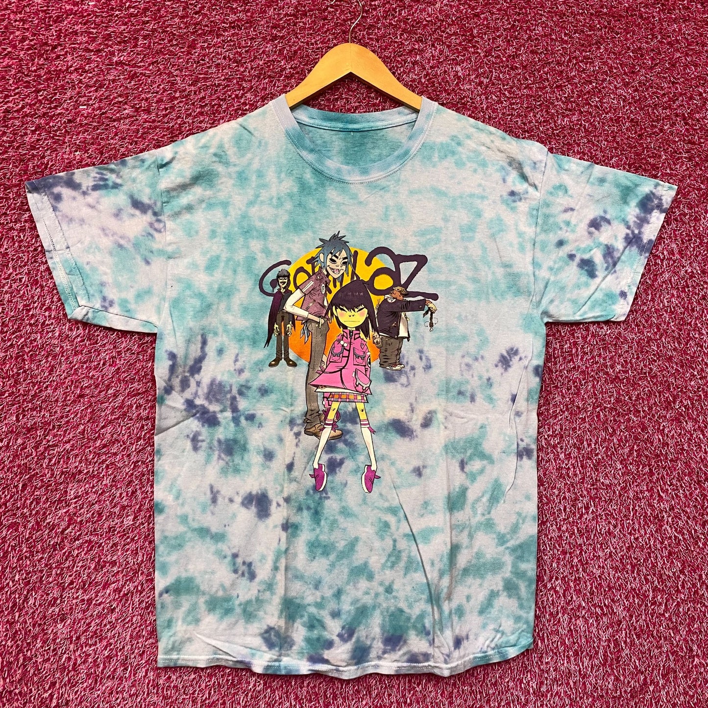 The Gorillaz Phase 1 Celebrity Take Down Rock Tie Dye L
