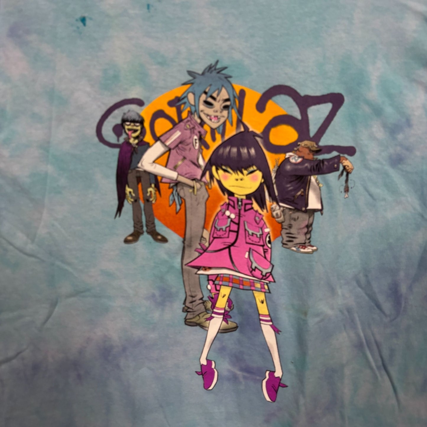 The Gorillaz Phase 1 Celebrity Take Down Rock Tie Dye M