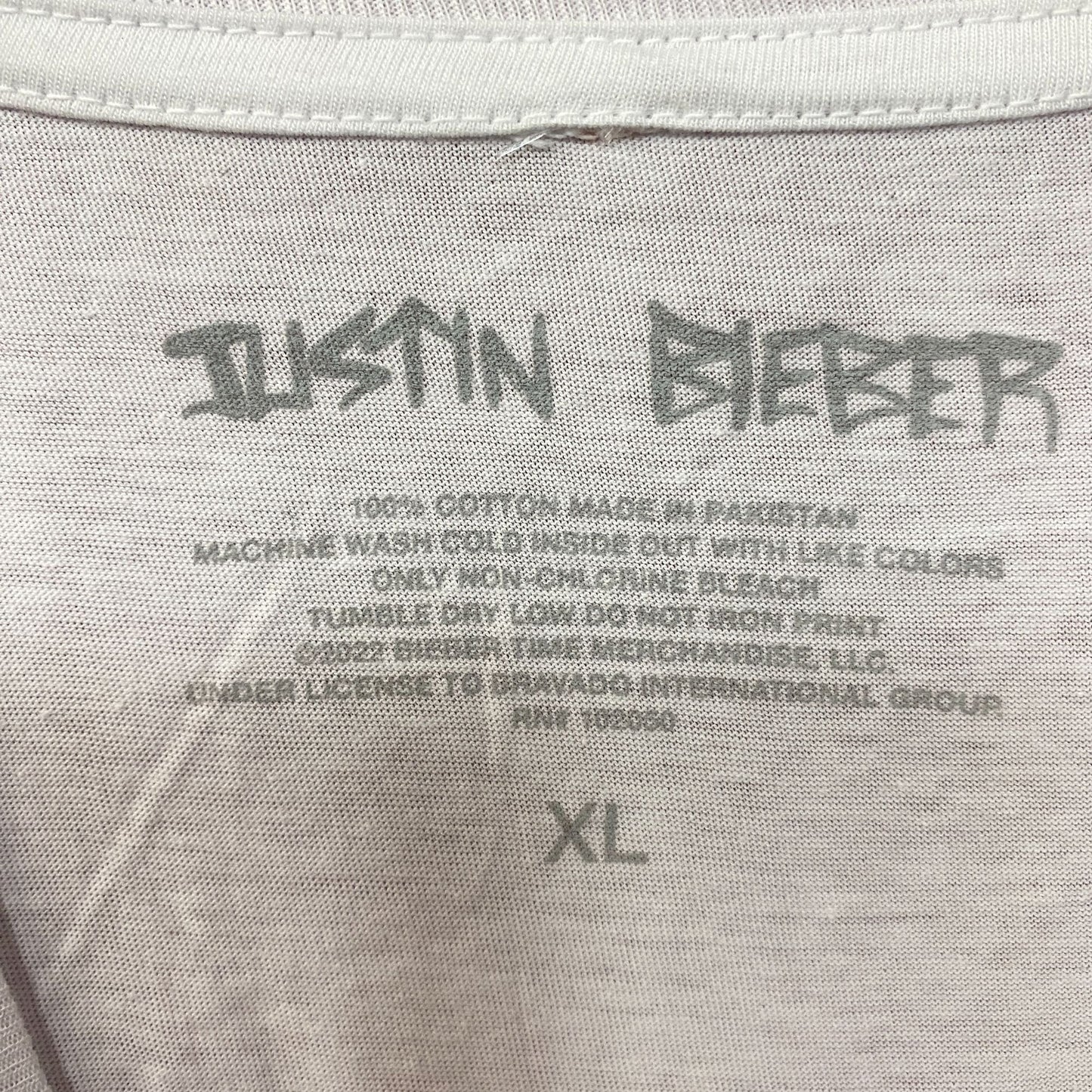 Justin Bieber Purpose Album Cover T-Shirt XL