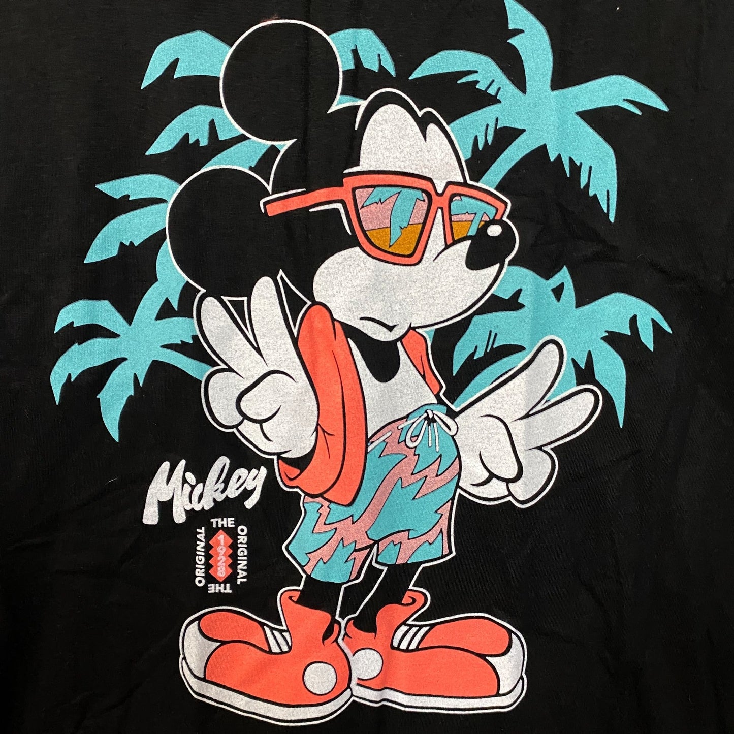 Neff x Disney Mickey Mouse Tropical Beach Graphic Tee T-Shirt Medium