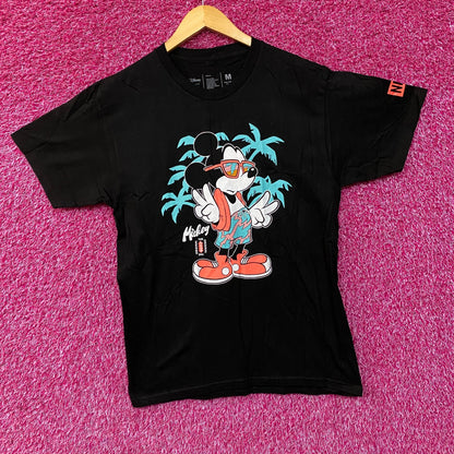 Neff x Disney Mickey Mouse Tropical Beach Graphic Tee T-Shirt Medium