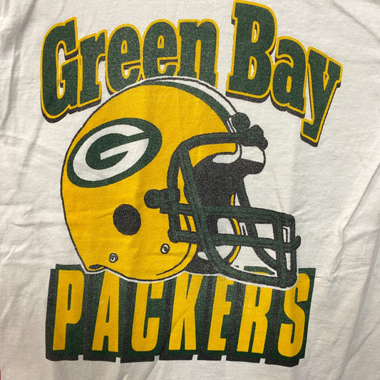 Junk Food Clothing NFL Green Bay Packers Throwback Helmet Logo T-Shirt XS