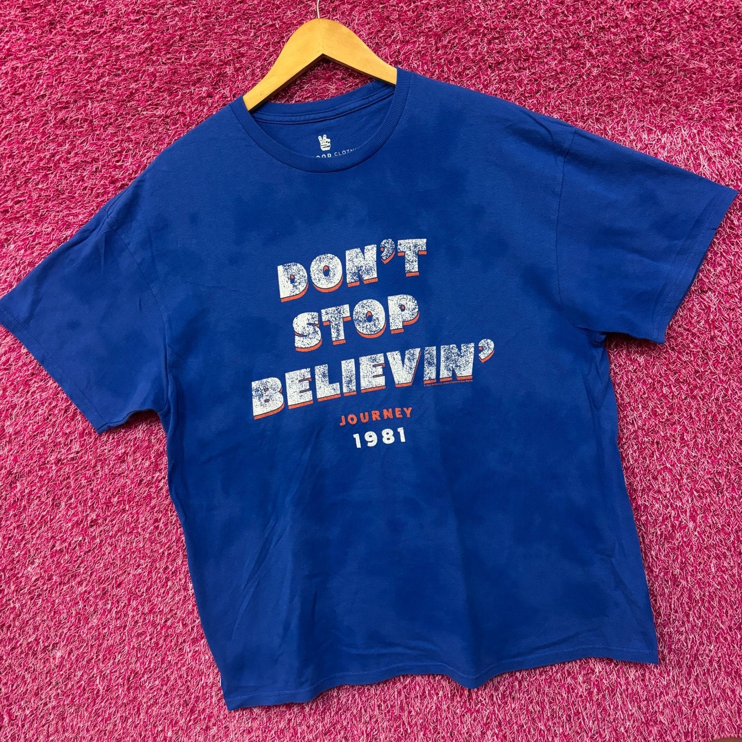 Journey Don’t Stop Believing 1981 Tie Dye Tshirt size Large
