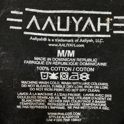 Aaliyah R&B Vintage-Style Washed Black T-Shirt Medium