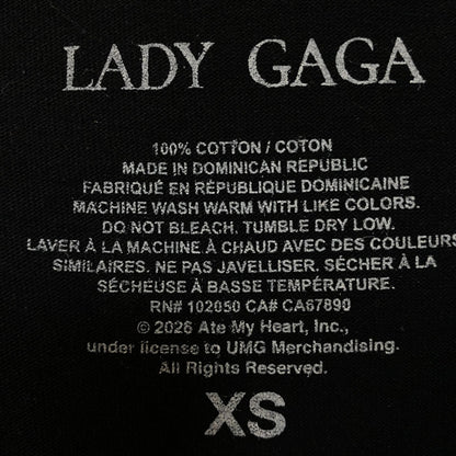 Lady Gaga Black & White Portrait Graphic T-Shirt XS