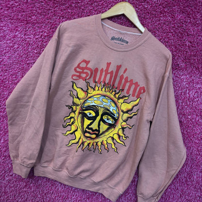 Sublime 40 oz to Freedom Sun Ska Band Crewneck Sweater Small