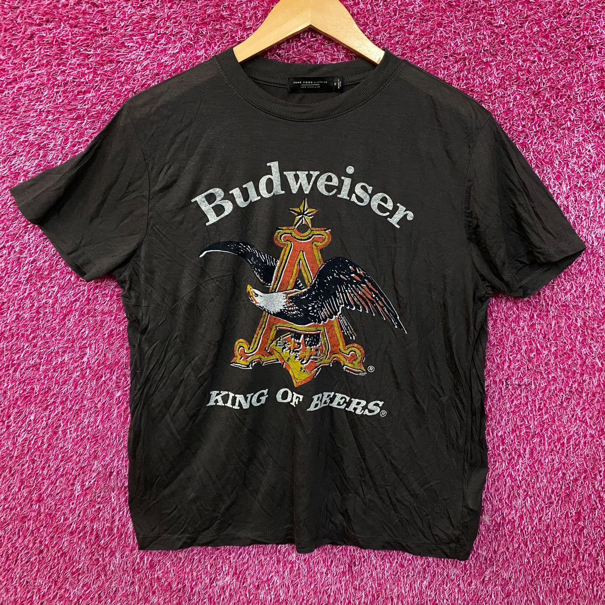 Budweiser King Of Beer American Bald Eagle Logo T-Shirt Medium