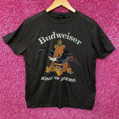 Budweiser King Of Beer American Bald Eagle Logo T-Shirt Medium