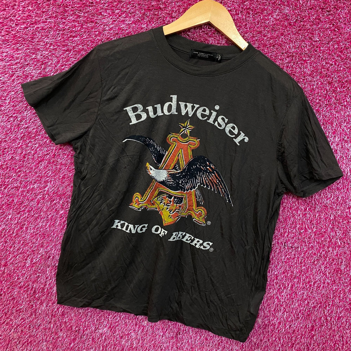 Budweiser King Of Beer American Bald Eagle Logo T-Shirt Medium