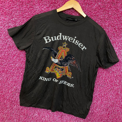Budweiser King Of Beer American Bald Eagle Logo T-Shirt Medium