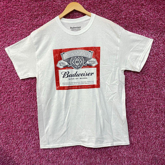 World Renowned Budweiser King Of Beers T-Shirt Large