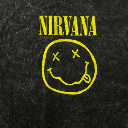 Nirvana Nevermind Smiley Grunge Band T-shirt Large