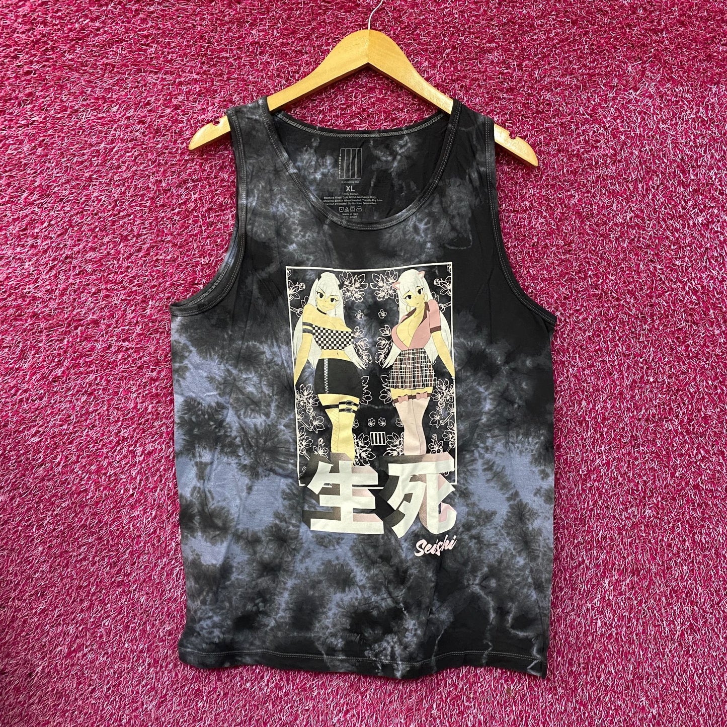 Seishi Four Eyes Gray Street Wear Tank Top XL