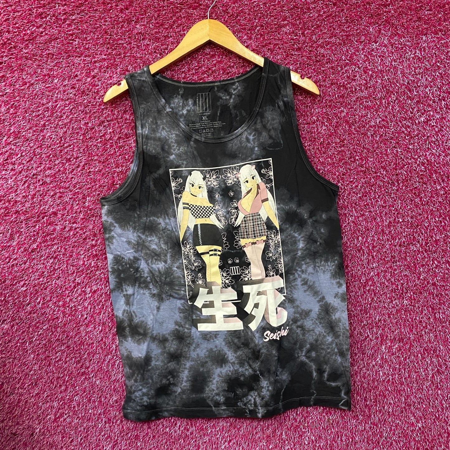 Seishi Four Eyes Gray Street Wear Tank Top XL