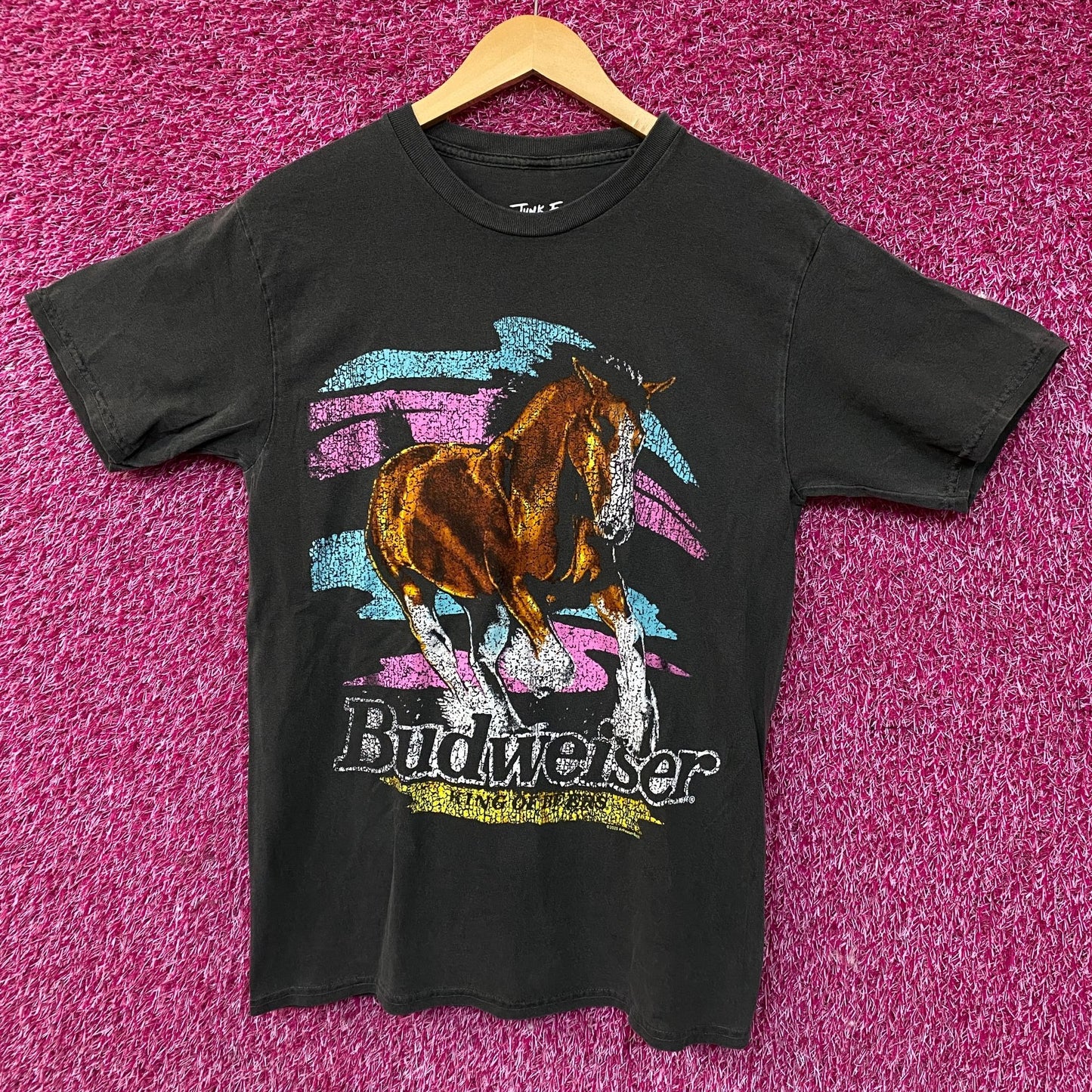 Junk Food Brand Budweiser Clydesdale Graphic T-Shirt Small