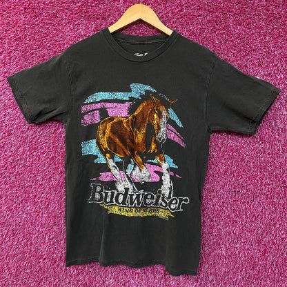 Junk Food Brand Budweiser Clydesdale Graphic T-Shirt Small