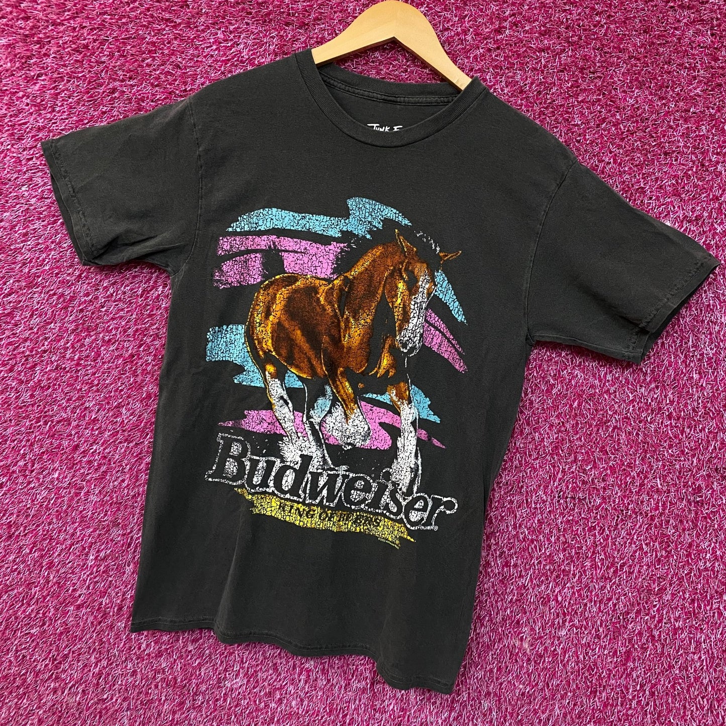Junk Food Brand Budweiser Clydesdale Graphic T-Shirt Small