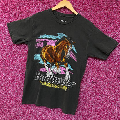 Junk Food Brand Budweiser Clydesdale Graphic T-Shirt Small
